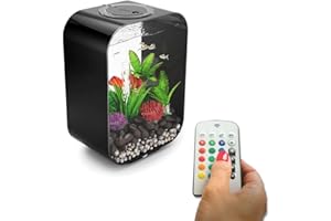 biOrb LIFE 15L Black Aquarium Fish Tank with Multi Colour LED Lighting