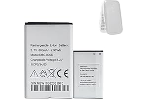 HIGHAKKU Batterie de rechange compatible avec Doro Phone Easy 5030 6520 6050 6526 6030 6620 5516 6530 6051 6531 500, 506-5010, 51515151515.5.5. 03X DBC-8000. A/B/D DBP 800B, XYP1110007704