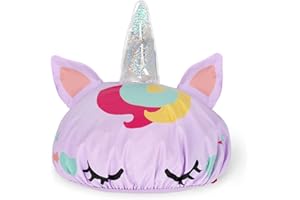 Legami - Gorro de ducha The Shower Must Go On, reutilizable impermeable, borde elástico, talla única, material EVA, tema Unicornio