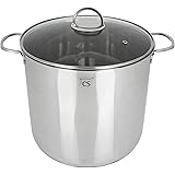 CS Kochsysteme Kochtopf mit Glasdeckel Trier mit Größenwahl 10,5L 15,5L 22L Suppentopf Universaltopf Topf Induktion (22 Liter