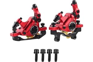 Tbest HB-100 Xtech Zoom Hydraulic Brakes Hb100 e Bike Brake Kit Himiway Ebike Set for Scooter Ycle Mountain Blue Caliper Shimano Shim Cable Pull,Parts HB-100 Bike Aluminium Alloy