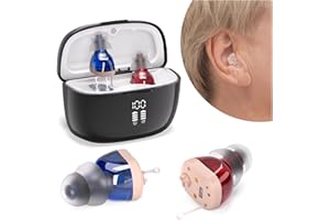 DELMICURE Digitales wiederaufladbares Soundgerät für Erwachsene und Senioren, Lautstärkestufen, Ladebox