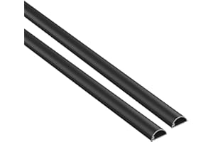 D-Line Micro+ 1M2010B-2PK, Canaletas de plástico para cables de red y líneas eléctricas, Canaletas para cables eléctricos - 2x 20mm (anch.) x 10mm (alt.) x 1-metro longitudes (2-metro) - Negro