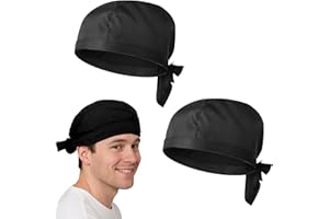 Seefey Lot De 2 Toque de Cuisinier, Calot Cuisine, Bandana Homme pour Hommes Et Femmes, Chapeaux De Chef Extensibles pour Restaurants, Cuisines, Boulangeries, Cafés, Hôtels et Supermarchés