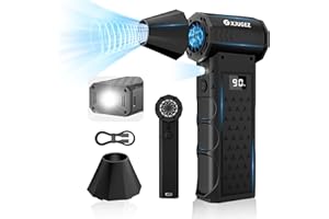 XJUGEZ Elettrico Rimuovi Polvere,4 Velocità Aria Compressa Elettrico con 2 LED&Schermo,Mini Soffiatore a Batteria Portatile come Bomboletta Aria Compressa,130000RPM Air Duster per PC,Tastiera,Auto-04