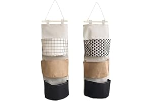 ATBUSS 2 Wiszące Torby do Przechowywania, Duża Pojemność, 3 Przegrody, Mocowane na Ścianie, do Sypialni, Biura, Łazienki