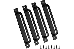 Zydiwo 4 Pezzi Maniglia per Porta Scorrevole Lega di Alluminio Maniglie per Porte Scorrevoli con Viti per Armadio Porta Barn Porte di Legno (212mm)
