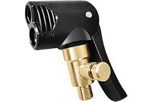 CEXUN Tyre inflator Connector,air Line Tyre inflator,Mandrin Gonflable de Conversion de Pompe à air de Voiture,2 en 1 Bouche américaine Bouche française Voiture Moto vélo Gonflable(Peut se dégonfler)