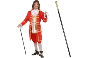 NET TOYS Sceptre de Roi bâton de régent 107 cm Canne de Noble Renaissance Baguette Baroque Sceptre Rococo bâton Accessoire Carnaval déguisement Accessoire
