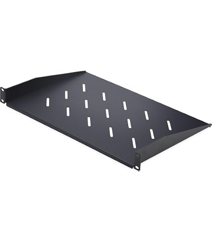 Ripiano Ventilato Per Rack 19'' 1U | Profondità 300 Mm | Capacità 25 Kg | Colore Nero - 2