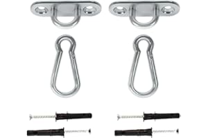 MAMOI® Hak sufitowy, do dużych obciążeń, karabińczyk do huśtawki, do sufitu betonowego, do dużych obciążeń, do zawieszenia na suficie, drewnie, do wiszących foteli, hamaków, akcesoria do zawieszenia,