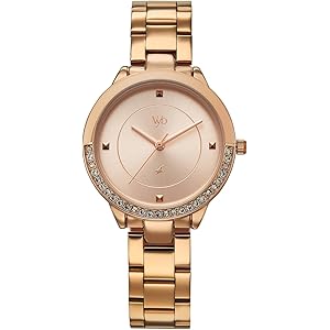 Fastrack Vyb Eclipse Quartz Analog Rose Gold Dial Rose Gold Stainless Steel Strap Watch for Women - FV60107WM02W