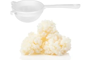 ‎CURLY SUPERFOOD Curly Superfood Bio Kefirpilz Set - 10g Kefirknollen + Sieb - Echten Milchkefir einfach selber machen - Bio Kefirknollen 10g als Kefir Starterkulturen für leckeren Bio Kefir aus deutscher Herstellung