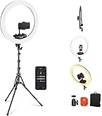 Anneau Lumineux LED De 45,7 Cm Avec Trépied à Intensité Variable Pour