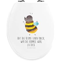 Mr. & Mrs. Panda Motiv WC-Sitz 'Honigbär' – Aus Bambus/MDF, 43x37 Cm, Mit Niedlichem Teddy-Design
