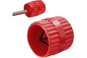 YHQZ 1Pcs Deburring Tool for Copper Pipe,Pipe Deburring Tool,Deburring Cutters Universal Pipe Reamer,External Deburrer Tool Tubing Chamfer Tool for 4-38mm plastic,copper pipes,PVC pipes or other hoses(Red)