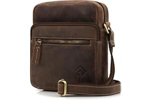 JOREY Leder Herren Umhängetasche Männer Schultertasche aus Echtleder für Business Arbeit Reise Leder Männerhandtasche