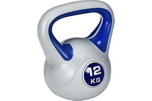 SPORTNOW Pesa Rusa 6/8/10/12/14/16 kg, Kettlebell Revestimiento de PU y Relleno de Arena, Mango Ancho, para Entrenamiento Culturismo, en Casa, Gimnasio