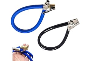 BIBITI 2 Stück Reifenfüllschlauch,Druckluft Reifenfüller Schlauch Autoventil Adapter Auto Ersatzschlauch für Luftpumpe,Fahrrad Ventil Gummischlauch Reifenventil Verlängerung Reifen Anschluss Schnellkupplung