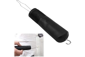 VAGAW Button Hook,1 Pcs Arthritis Aids Helper Button Hook,Black Zipper Pull Helper Easy Grip Dress Clothes Tool Button Shirts Aid,for Joint Pain Patients and Aid Arthritis