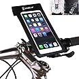 Bike Handlebar Bag, Bicycle Phone Holder, Universal Waterproof Ultra Thin Phone Case/Cycling Pouch Bike Phone Mount Touch Screen Dry Bag for iPhone 16 15 14 13 12 11 Pro Max XS Smartphone Below 6.9''