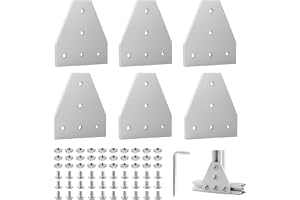 EXLECO 6 hörnfäste anslutningsplatta aluminiumprofil 20 x 20 hörnmonteringsplatta hörnvinkelplatta ytterprofil T profil alumi