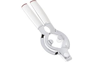 Leifheit Otwieracz do pokrywek serii ComfortLine, do słoików lub butelek, otwieracz do butelek z ergonomicznym uchwytem z tworzywa sztucznego, w zestawie łatwy w obsłudze otwieracz do butelek, biały