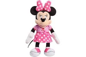 Just Play Peluche Musicale La Maison Magique de Mickey Mouse Disney Junior avec Effets sonores et Lumineux, Minnie Mouse, Jouet pour Enfant de 3 Ans et Plus