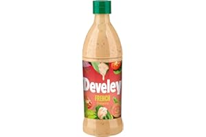 ‎DEVELEY Develey French Dressing – 500 ml Flasche – Würzig-cremiges Salatdressing mit Dill & Tomatenmark – Vegetarisch – Perfekt für Blattsalate, Nudelsalat, Bowls, Kartoffelsalat & als Dip