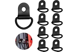 YYTECH 8 stycken surröglor för släpvagnar, D-ringar monteringsring surrkrokar rostfritt stål lastbar upp till 200 kg per ring