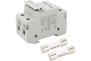 HOSI Fusible Fotovoltaico, Portafusibles 2P PV con Alto Poder de Ruptura 1000VDC Contactos Estables para Protección de Circuitos