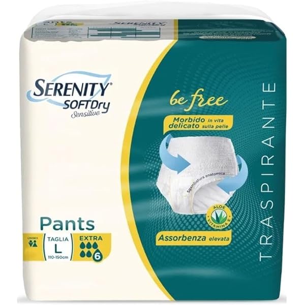Serenity Advance Mutandine Assorbenti Taglia Media - Confezione Da 8 Pacchi Da 10 Pezzi Per Incontinenza Moderata
