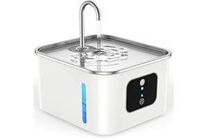 ARORY Katzenbrunnen Kabellos mit Bewegungsmelder, 4L Trinkbrunnen für Katze Kabellos 4000 mAh, Weniger als 20 dB Ultraleises Katzentrinkbrunnen mit LED, Inklusive 7 Katzenbrunnen Filter