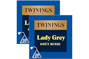 Twinings - Assortiment Découverte Intense et Acidulé - Thé Noir Lady Grey - Aromatisé à la Bergamote et aux Agrumes avec Écorces d'Agrumes - 40 Sachets