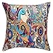 swasiya Jute Cushion Cover (Multicolour, 16x16)-Set of 5