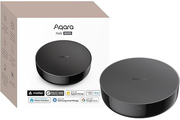 Aqara Hub M200, Contrôleur Matter, Routeur de Bordure Thread, Compatible Aqara Zigbee, Bluetooth, Wi-Fi, PoE et IR, prise en charge Alexa, Apple HomeKit, Home Assistant, SmartThings, Google Home