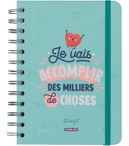 Agenda Mr. Wonderful 2025 Giornaliera - Con Adesivi, Blocchetti Note E Frasi Motivazionali - Foto 9