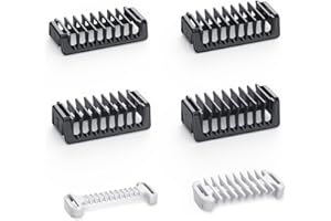 FINETCH 6 PC Aufsätze mit 1/2/3/5 mm Bidirektionaler Schutzkämme, 0 mm Intimhautschutz & 3 mm Körperkamm. Kompatibel mit O Blade QP2724, QP2834, QP25XX, QP26XX & Pro Series - Perfekte Oblade Zubehör Aufsätze