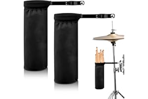 BYZESTY Drumstick-Halter, 2er Set Drumstick Holder, Einstellbare Drumstick Halter, Schlagzeug Zubehör, Nylon Drumstick Tasche für Trommelstöcke Drum Kit