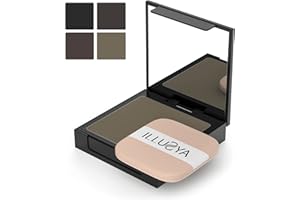 ILLUSYA Talco - cipria per capelli, Root cover up, coprire la ricrescita grigia - 12g (castano chiaro)