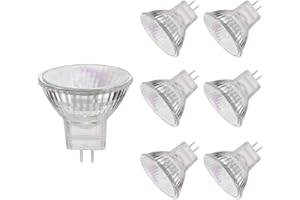 VINBE MR11 Halogen Light Bulbs, 20W 12V MR11 GU4 Halogen Spot Bulbs Lamp, Warm White,Pack of 6