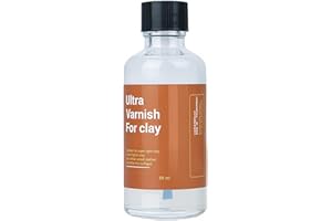 TEL CHARME * 50 ml de pintura para arcilla seca al aire – Acabado brillante para arcilla polimérica y arcilla seca al aire, previene las grietas, los arañazos y el desgaste