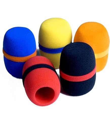 Lot 4 Bonnettes Micro Mousse + Anneaux Caoutchouc - Anti-vent, Anti-poussière