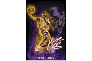 GEATAYCH Kobe Bryant inspirierendes Poster auf Leinwand, Wandkunst, Basketball-Starspieler, Sportmalerei, Dekor, motivierendes Kunstwerk, Raum, ästhetisch für Zuhause, Büro, Fitnessstudio, Schlafsaal,