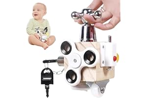 FYKERO Wooden Relief Activity Cube Baby Toys - Reduce Pressure Montessori Busy Cube Set, Multiple Relief Play Busy Cube Toys for Children/Toys/Early Childhood Education/Gifts