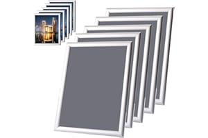 GREENSEN Snap Poster frame, 5x A4 Waterproof Aluminium Silver Snap Picture Photo Holder for Home and Office