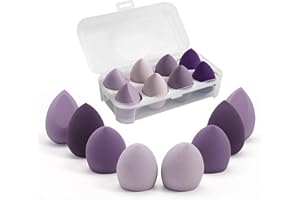 EUDUQ 8 Pz Set di Spugnette Trucco,Beauty Blender,Spugna di Bellezza,Spugnetta make up,Lavabili Senza Lattice Spugna Cosmetica per Fondotinta Impeccabile Crema e Polvere Fondotinta Liquido