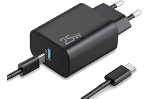 ARCCRA 25W USB C Ładowarka do Samsung Galaxy S25 S24 S23 S22 S21 Ultra FE 5G S20, A55 A54 A53 A35 A25 A15, Note 20 10, Tab A9 S8 S9, Type C Szybka ładowarka z 2M USB C Kabel