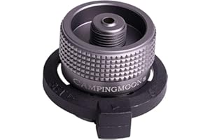 CAMPING MOON CAMPINGMOON Camping Grill Gas Stove Adapter(Vertical type), Input: Butane Canister, Output: EN417 Lindal Valve Z11