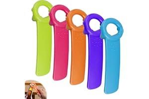 GeRRiT 5 Stück Deckelöffner für Schraubgläser, Öffner für Schraubgläser, Tragbarer Schraubdeckelöffner, für Ältere Menschen, Kinder, Frauen und Schwache Hände (Lila, Rosarot, Blau, Gelb, Orange)